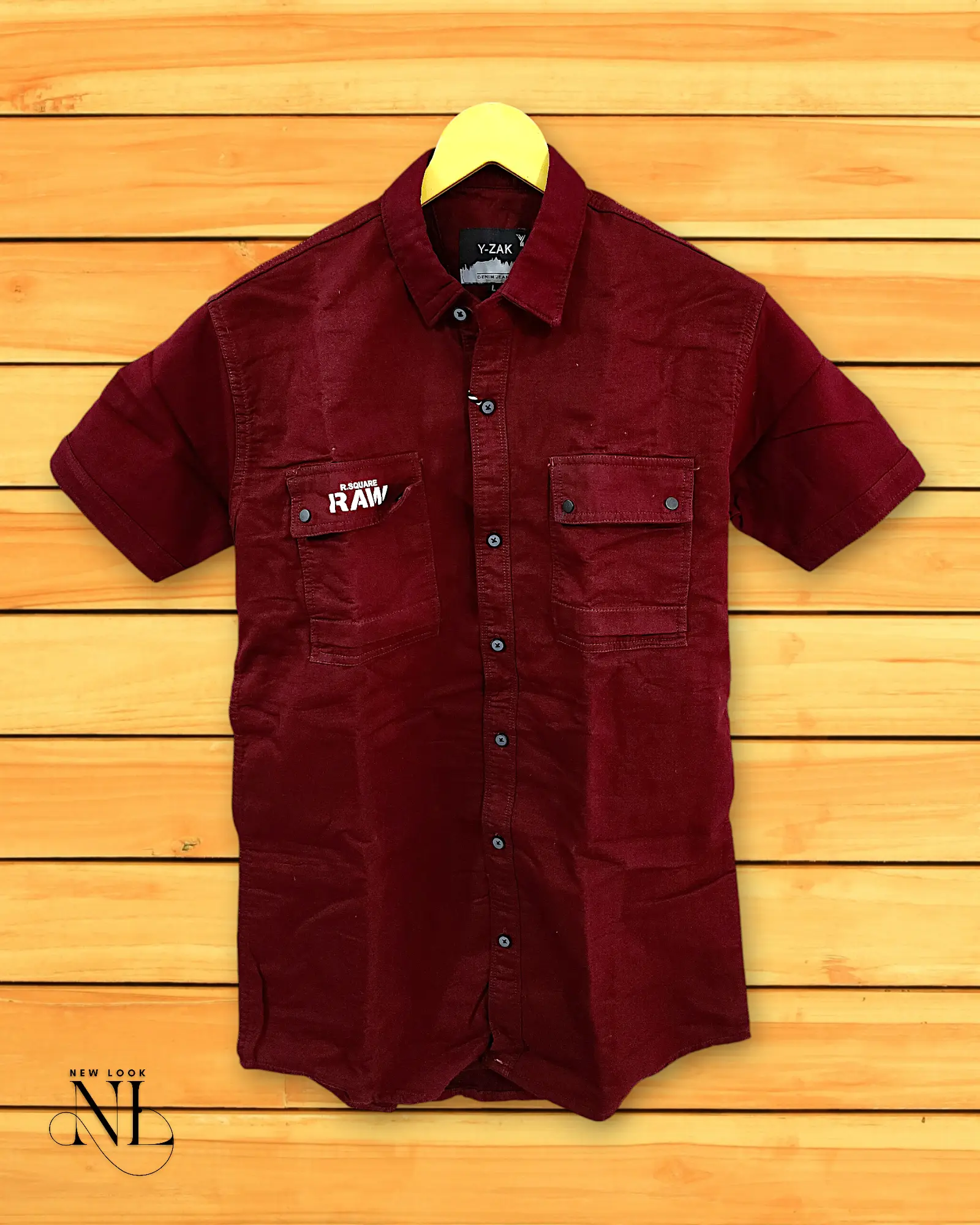 Maroon Plain Half-Sleeve Shirt Maroon Plain Half-Sleeve Shirt