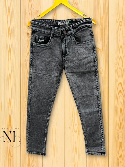 Lite Grey Jeans for Men - Slim Tapered Fit | Premium Denim