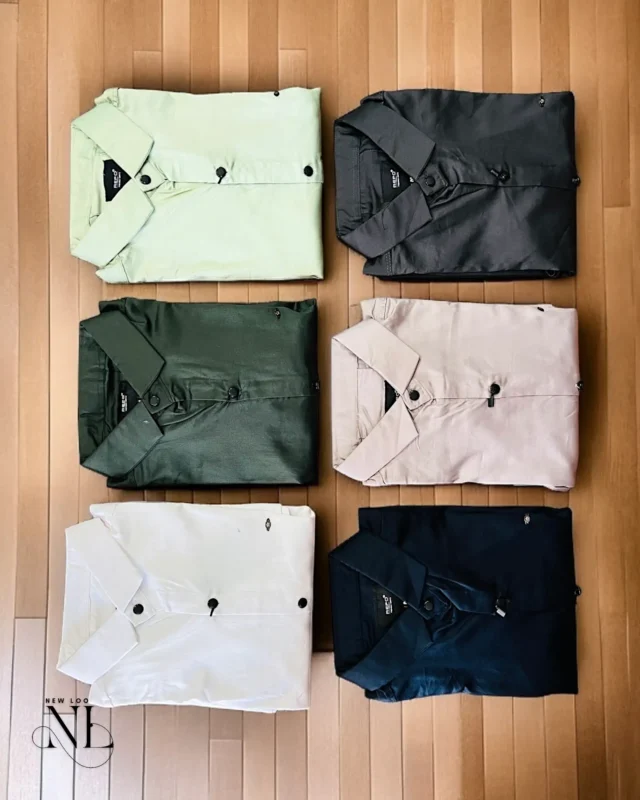 Plain Satin Shirt for Men