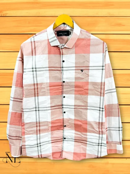 Pink Checks Full Shirt for Men | Premium Cotton