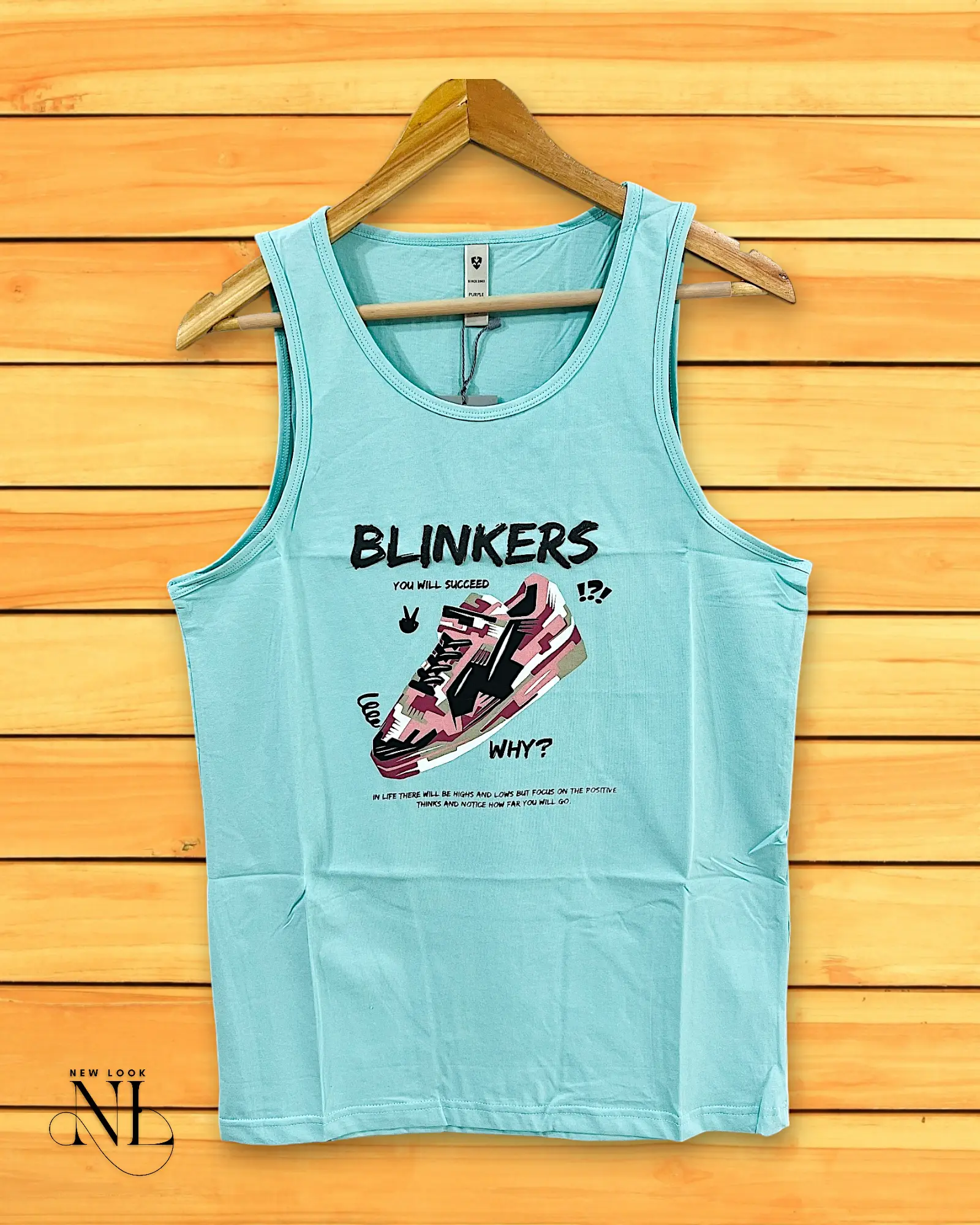 Blue Printed Vest Cotton T-Shirt for Men |Gym & Casual Wear Blue Printed Vest Cotton T-Shirt for Men |Gym & Casual Wear