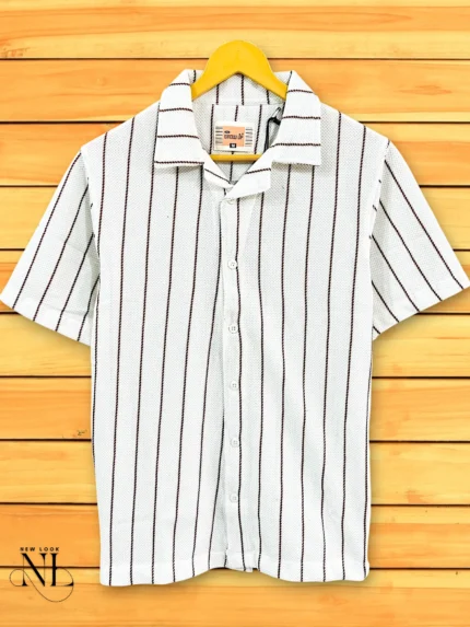 White Stripe Oversized Shirt Organic Imported