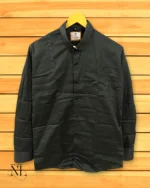 Dark Green Party Shirt For Men Cotton Slim Fit