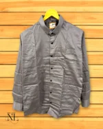 Men’s Lite Grey Plain Party Wear Shirt – Premium Cotton