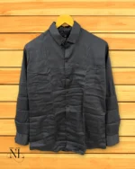 Dark Grey Plain Full Shirt For Men | Premium Cotton