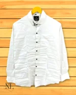 White Plain Full Shirt For Men | Premium Cotton