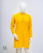 Yellow Chikankari Plain Kurta for Men| Elegant Ethnic