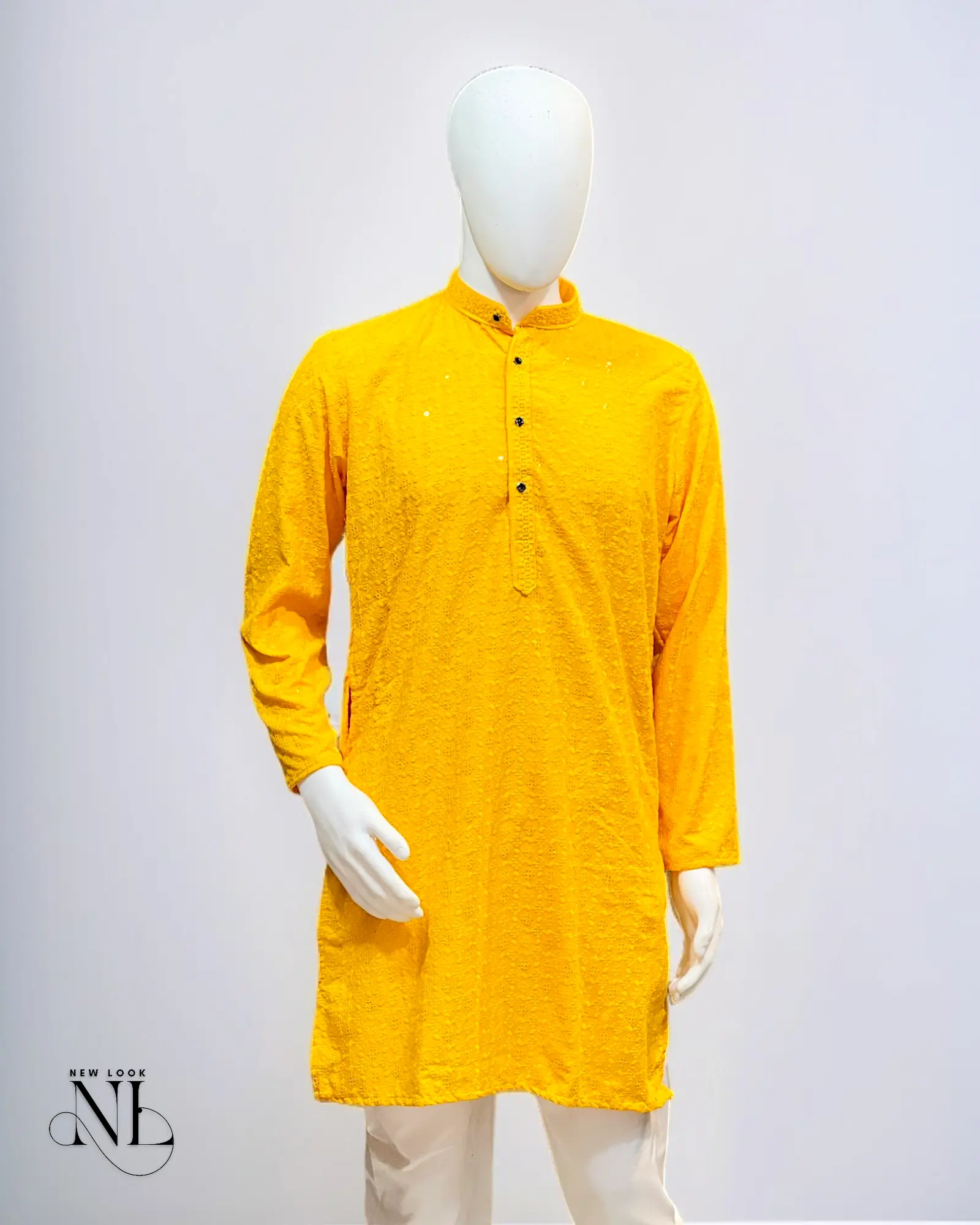 Yellow Chikankari Plain Kurta for Men| Elegant Ethnic Yellow Chikankari Plain Kurta for Men| Elegant Ethnic