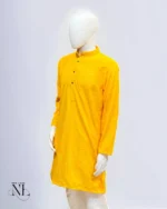 Yellow Chikankari Plain Kurta for Men| Elegant Ethnic
