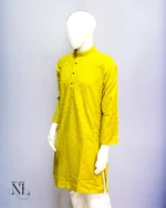 Premium Yellow Chikankari Plain Kurta Handcrafted Luxury