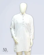 White Chikankari Kurta for Men Traditional Hand Embroidery