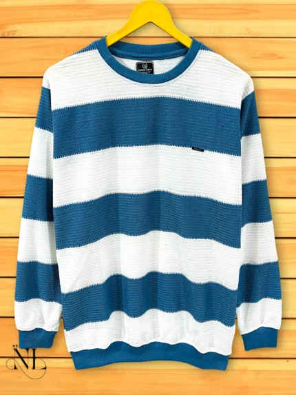 Royal Blue Stripe T-Shirt for Men Premium Imported Blend