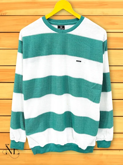Lite Green Stripe T-Shirt for Men Breathable Comfort
