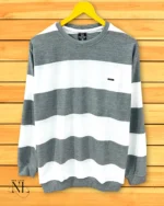 Classic Lite Grey Stripe T-Shirt for Men Versatile Casual Wearqq