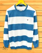 Sky Blue Stripe T-Shirt for Men Breathable Comfort