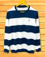 Navy Blue Stripe T-Shirt for Men Classic Style
