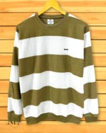 Stylish Olive Green Stripe T-Shirt for Men Trendy Casual Wear