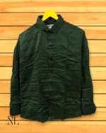 Dark Green Satin Shirt For Men | Premium Party Wear