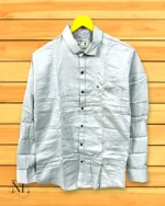 Lite Grey Satin Shirt For Men | Premium Party Wear