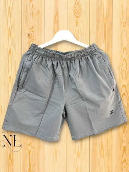 Stylish Lite Grey Parachute Shorts for Men | Fashionable