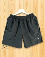 Dark Grey Parachute Shorts for Men | Slim Fit & Quick-Dry
