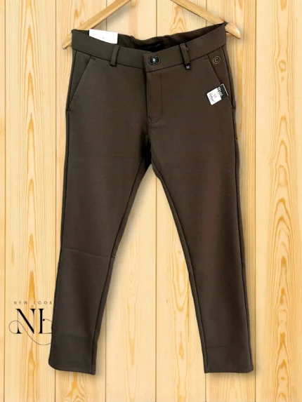 Stylish Brown Plain Formal Pants for Men | Premium Office