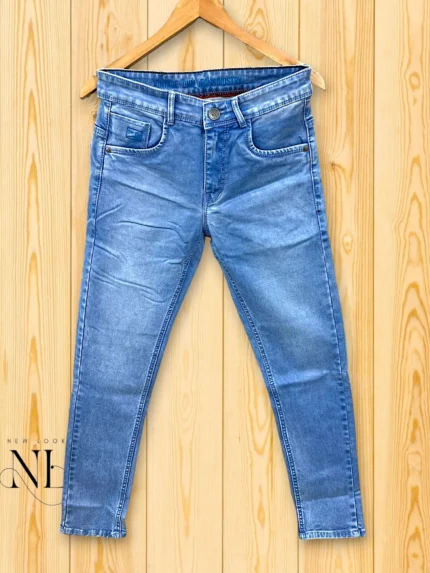 Sky Blue Denim Jeans | Light Washed Casual Jeans | Comfort Fit