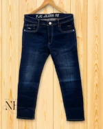 Stylish Navy Blue Ankle Fit Jeans for Men | Slim-Tapered
