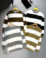 Stylish Stripe Full Tshirt For Men