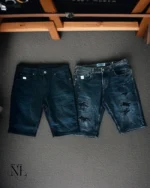 Dark Grey Denim Shorts for Men | Sleek & Versatile