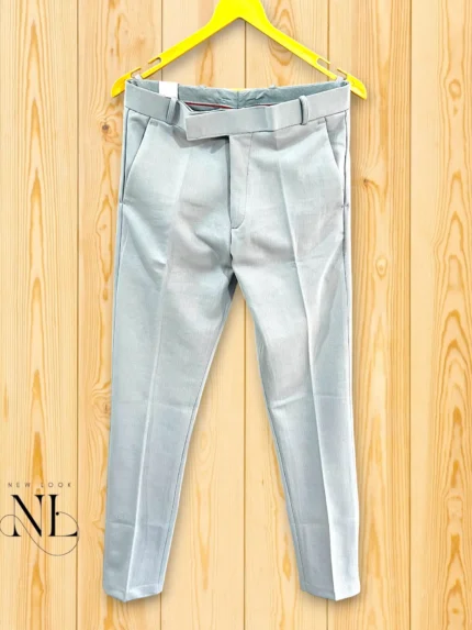 Stylish Light Grey Formal Pants - Premium Cotton Office Wear