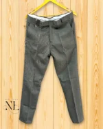 Formal Dark Grey Cotton Pants - Slim Fit Office Wear