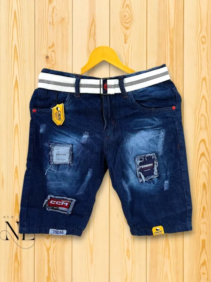Stylish Blue Denim Shorts for Men | Trendy & Comfortable