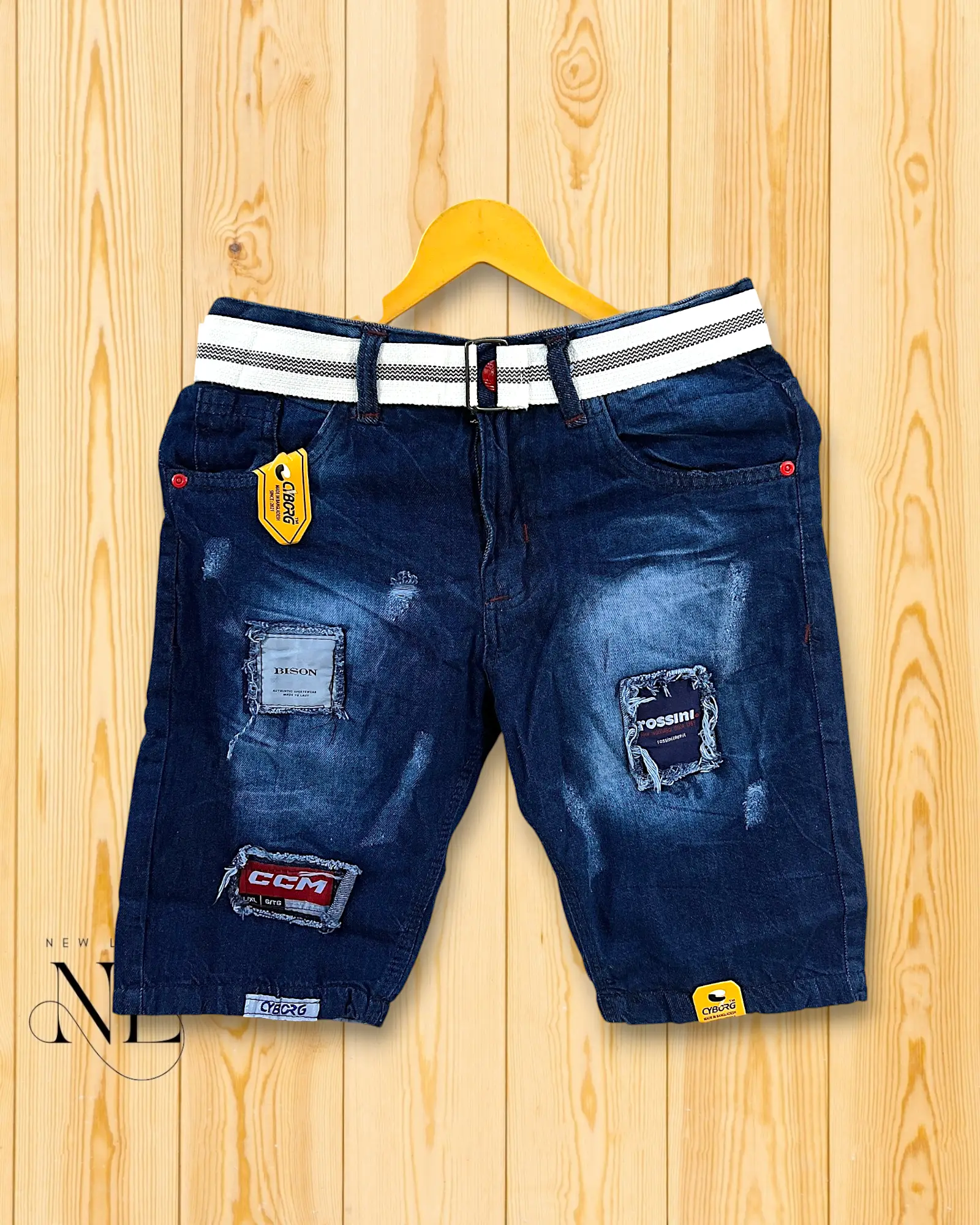 Stylish Blue Denim Shorts for Men | Trendy & Comfortable Stylish Blue Denim Shorts for Men | Trendy & Comfortable