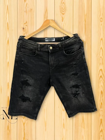 Dark Grey Denim Shorts for Men | Sleek & Versatile