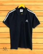 Black Plain Polo Half T-Shirt for Men | Classic & Versatile