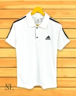 White Plain Polo Half T-Shirt for Men | Classic & Comfortable