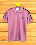 Pink Half Plain Polo T-Shirt for Men | Stylish & Comfortable