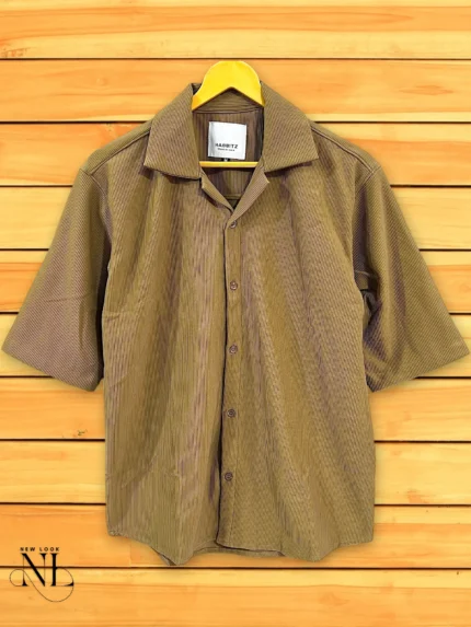 Oversize Cream Plain Shirt for Men | Minimalist & Versatile