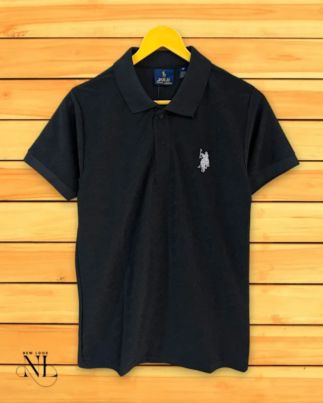 Stylish Black Polo T-Shirt for Men | Classic & Trendy