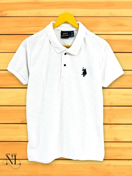 Stylish Plain White Polo T-Shirt for Men | Classic & Versatile