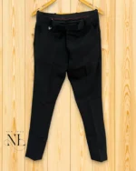 Black Cotton Formal Pants - Slim Fit Office Wear