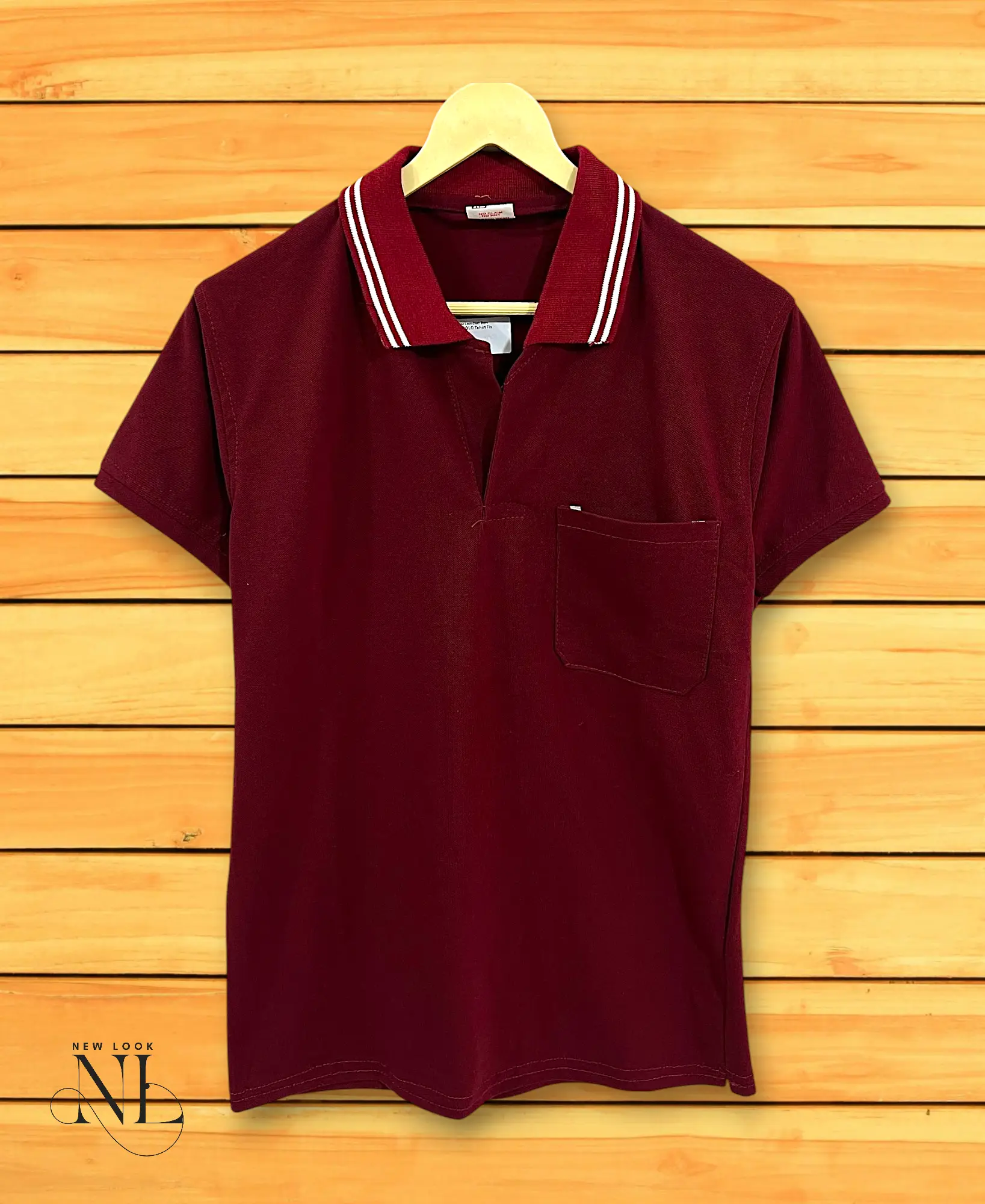 Classic Maroon Plain Polo Half T-Shirt Premium Meti Classic Maroon Plain Polo Half T-Shirt Premium Meti