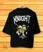 Streetwear Trendy Black Printed Oversize T-Shirt Urban