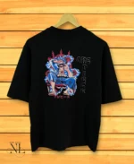 Stylish Print Black Printed Oversize T-Shirt Trendy Streetwear