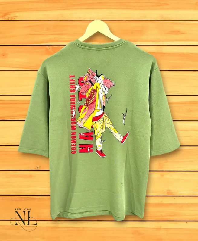 Style Lite Green Printed Oversize T-Shirt Trendy Street