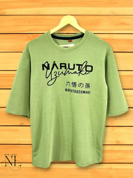 Style Lite Green Printed Oversize T-Shirt Trendy Street