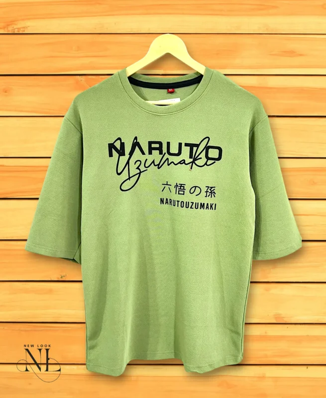 Style Lite Green Printed Oversize T-Shirt Trendy Street