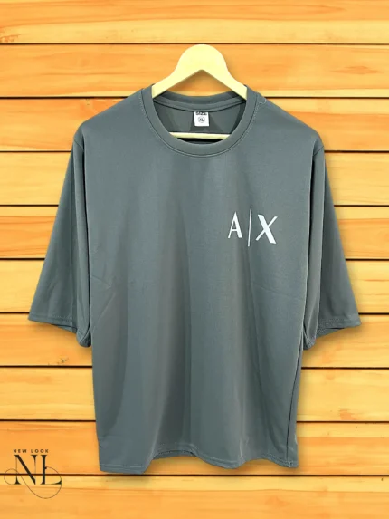 Best Classic Dark Grey Oversize Printed T-Shirt Premium