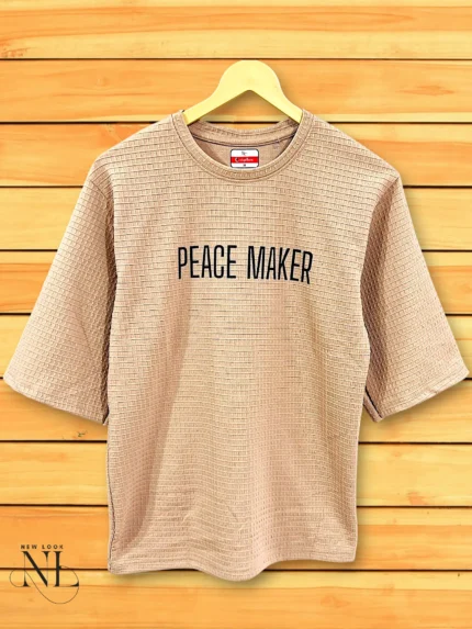 Trendy Best Cream Printed Oversize T-Shirt Trendy Streetwear